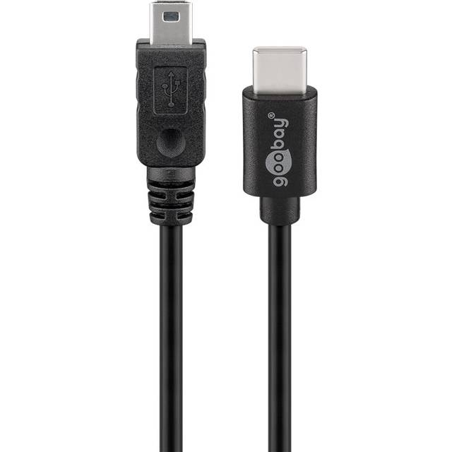 USB 2,0 HighSpeed-kabel, svart, 0,5 m,