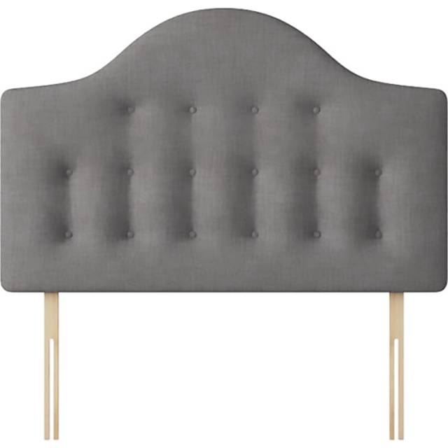 Victor - Small Double - Buttoned Headboard - Dark Grey - Fabric - 4ft - Happy Beds - Slate Grey