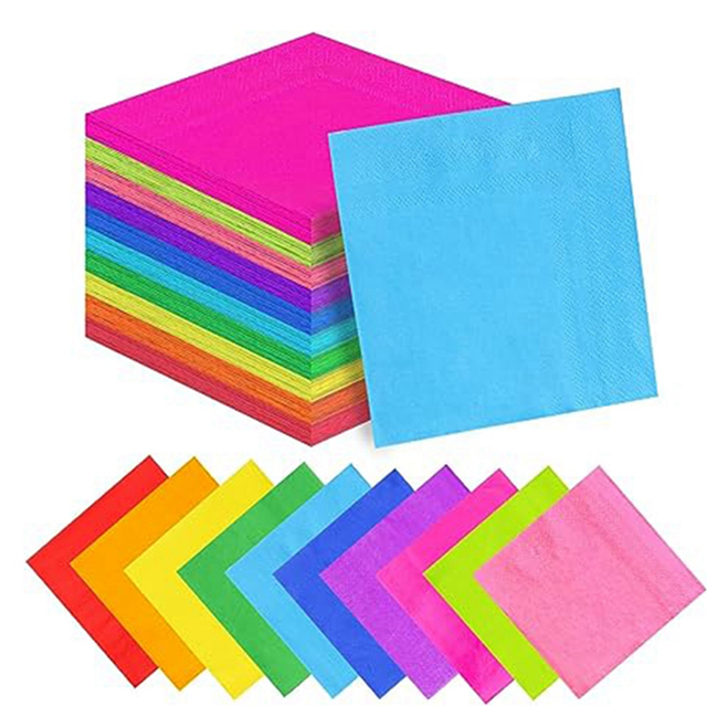 moresk-200 Count Cocktail Napkins Disposable Napkins Double Layer Printed Paper Napkins Tissue for Home and Party Favors