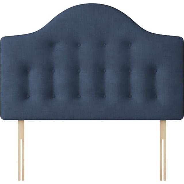 Victor - Super King Size - Buttoned Headboard - Dark Blue - Fabric - 6ft - Happy Beds - Midnight Blue