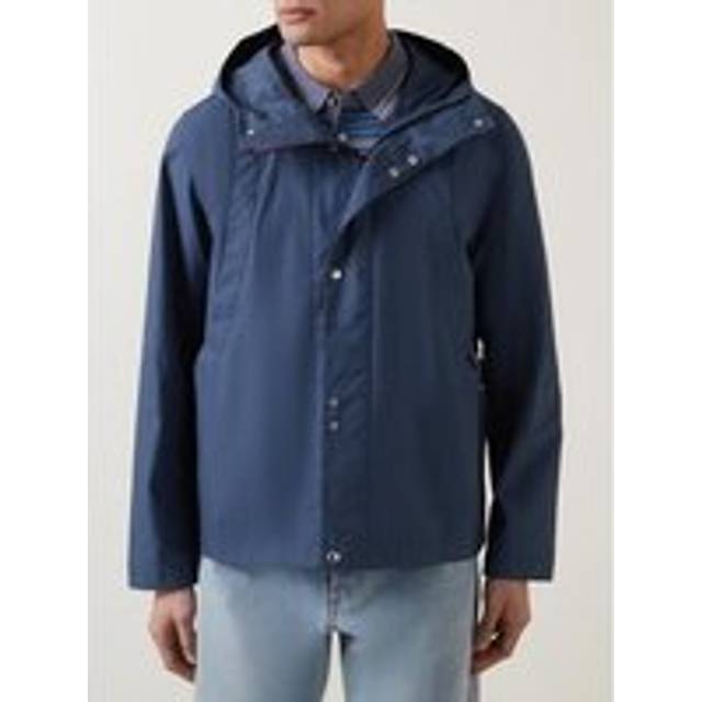 Paul Smith Mens Inky Blue Hooded Jacket - Large