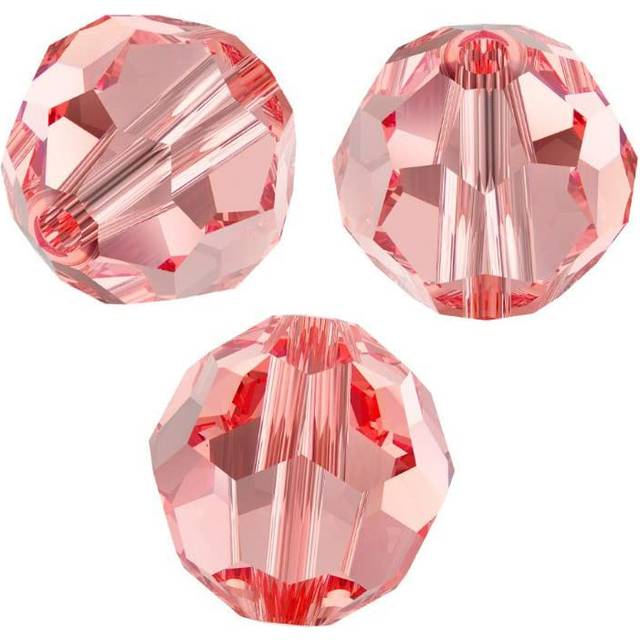 50pcs Adabele Austrian 8mm Faceted Round Crystal Beads Light Padparadscha Pink Compatible with Swarovski Crystals for Jewelry Craft Making SS2R-830