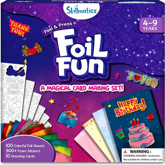 Skillmatics Art & Craft Activity - Foil Fun Card Making Set  No Mess Art for Kids  Craft Kits & Supplies  DIY Creative Activity  Gifts for Girls & Boy