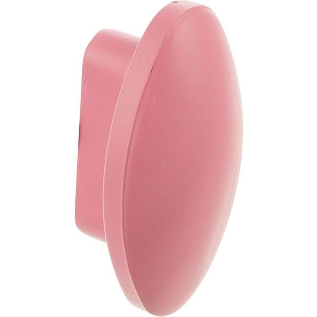 (2, Pink Plastic Oval) Plastic Door Knobs Handles Drawer Cupboard Small