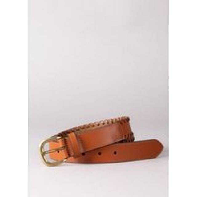 Lakeland Leather Wray Whip Stitch Leather Belt Colour: Tan, Size: XL