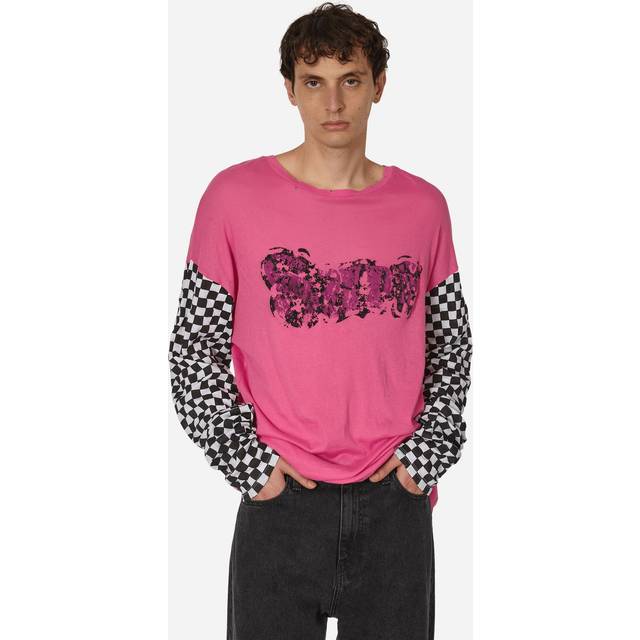 Printed Light Jersey Longsleeve T-Shirt Fuchsia - Pink (L)
