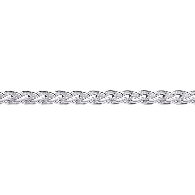 Jewelco London Ladies Sterling Silver Polished Chunky Spiga Chain Bracelet 6mm - GVB461