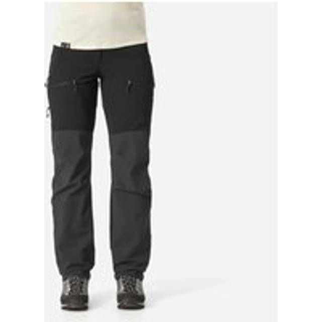 Women's Water-repellent Trekking Trousers - MT900 - Black/smoked Black