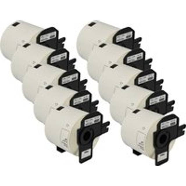 10x Label Roll with Holder 62mm x 100mm (300 Label) compatible with Brother pt QL-560, QL560VP, QL-570 Label Maker - Vhbw