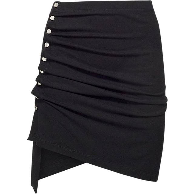Light Jersey Draped Mini Skirt - Black (36 - 40)