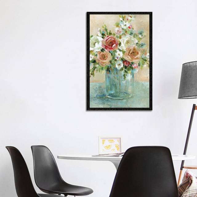 Sun Drenched Arrangements by Carol Robinson - Graphic Art Print on Canvas - Black Framed Canvas (101.6 cm H x 66.04 cm W)