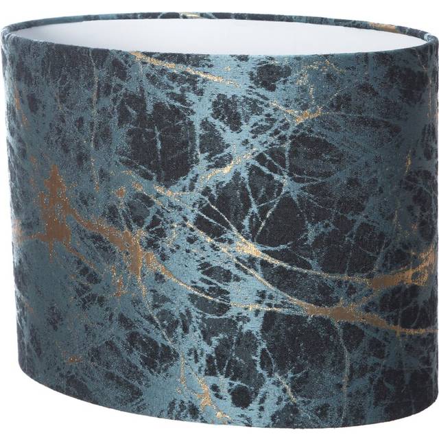 Polyester Oval Lamp Shade - Teal (20cm H x 26cm W x 17cm D)