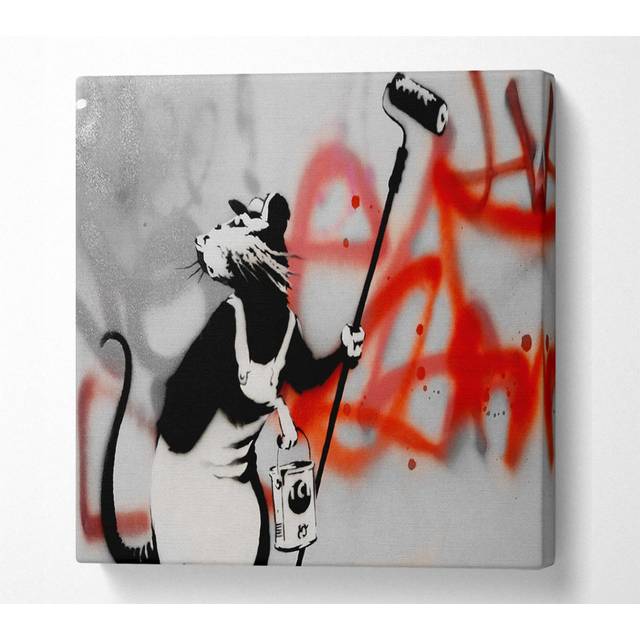 Graffiti Rat Removal - Wrapped Canvas Art Prints (50.8cm H x 50.8cm W x 10cm D)