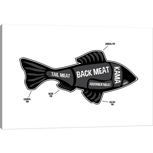 Fish Butcher Print-Canvas - Wrapped Canvas (101.6cm H x 152.4cm W x 3.81cm D)