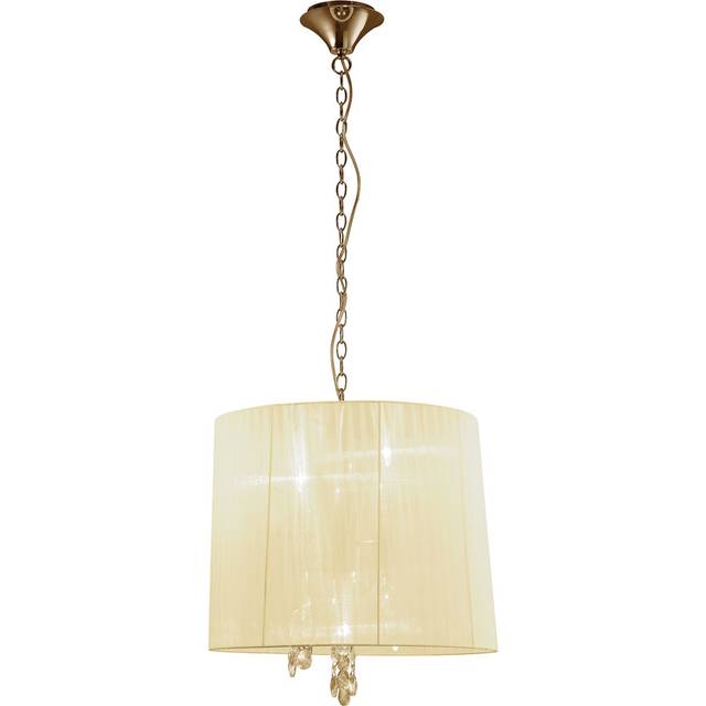 Mantra M3860FG Tiffany Pendant 3+3 Light E14+G9 French Gold Cream Shad