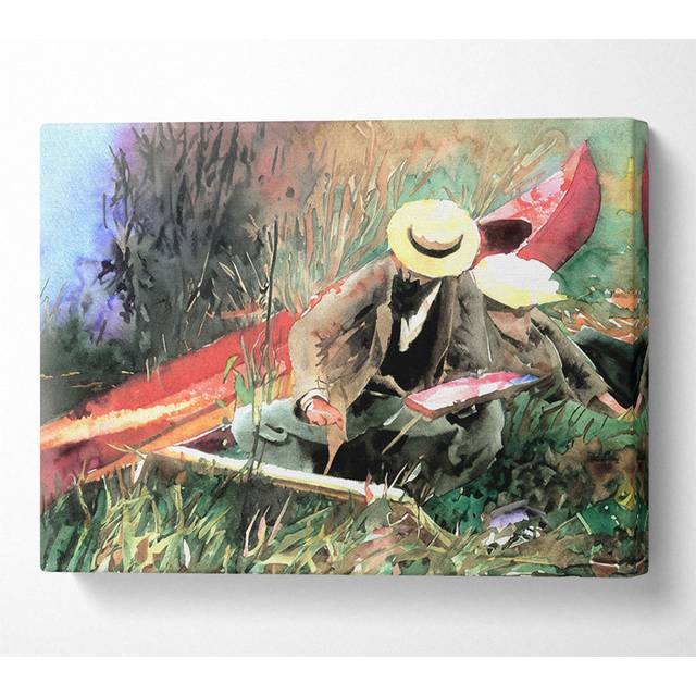 John Singer Sargent Paul Helleu Stands With His Wife - Wrapped Canvas Art Prints - Multicolour (50.8cm H x 81.3cm W x 10cm D)