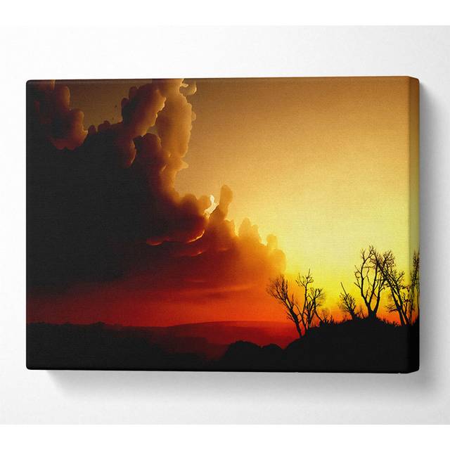 Stunning Sun Clouds - Wrapped Canvas Art Prints - Multicolour (101.6cm H x 142.2cm W x 10cm D)