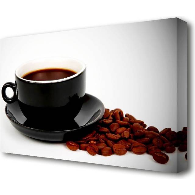 'Black Coffee with Beans Kitchen' Photographic Print on Canvas (66 cm H x 101.6 cm W)