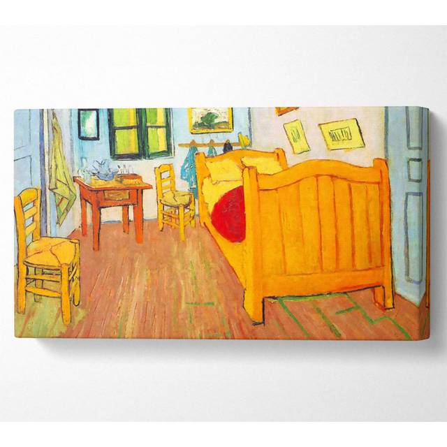 Princeville Van Gogh The Bedroom In Arles. Saint-Remy - Wrapped Canvas Art Prints (40.6cm H x 81.3cm W x 1cm D)