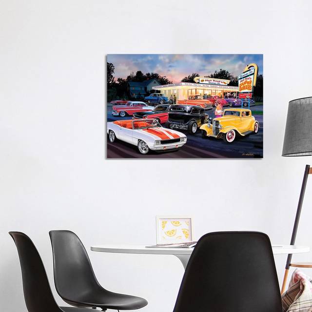 Hot Rod Drive-in I by Bruce Kaiser - Wrapped Canvas Print (101.6 cm H x 66.04 cm W)