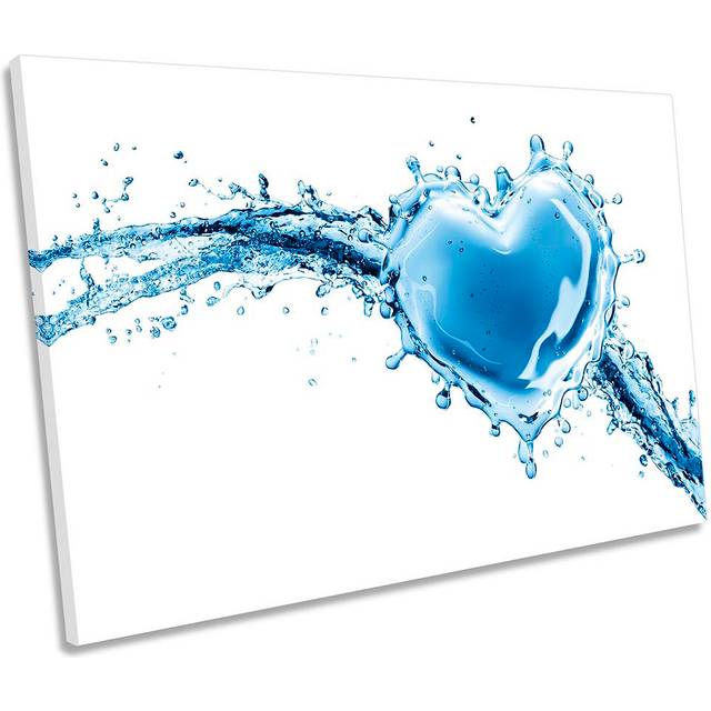 Heart Water Bathroom - Wrapped Canvas Graphic Art (40.6cm H x 61cm W)