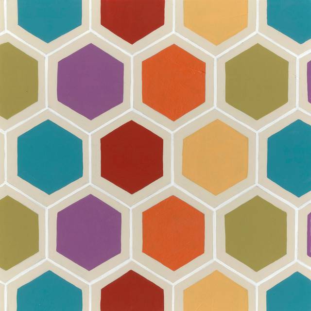 Retro Pattern I - Wrapped Canvas Art Prints (91cm H x 91cm W x 3.8cm D)