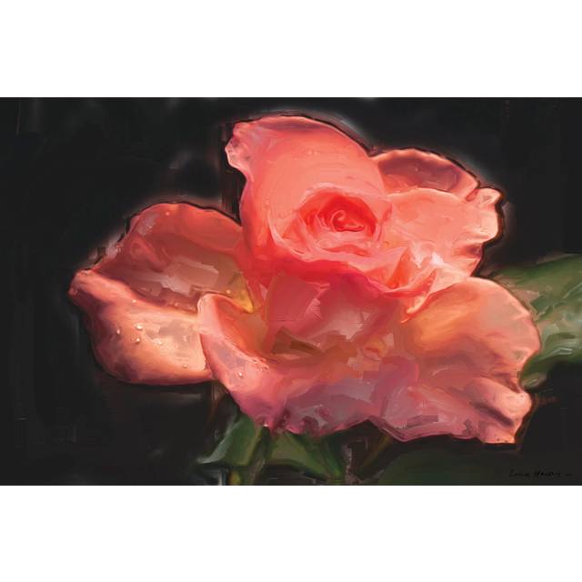 Painterly Flower IV - Wrapped Canvas Art Prints (81cm H x 122cm W x 3.8cm D)