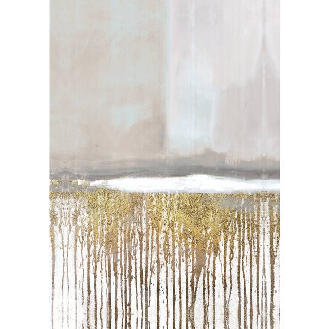 Drippy Gold - Wrapped Canvas Art Prints (122cm H x 81cm W)