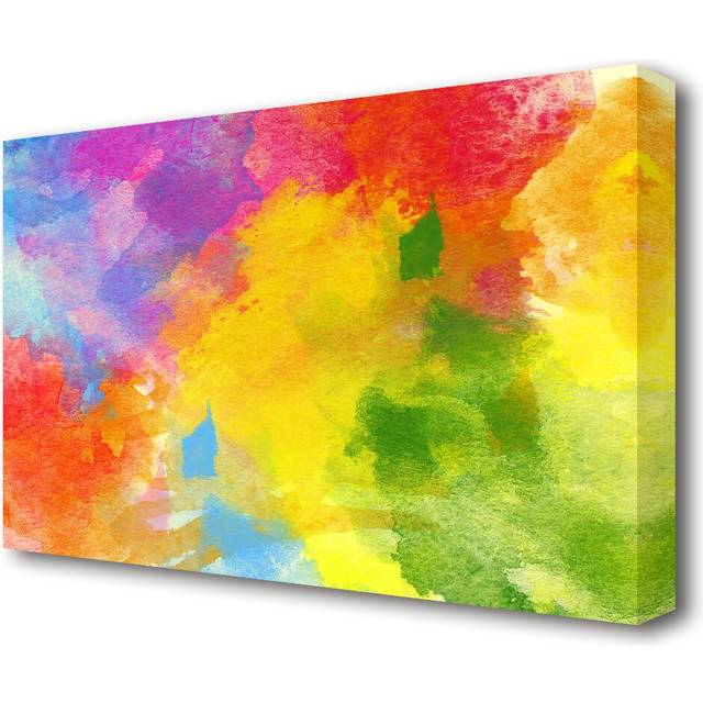 'Rainbow Clouds' Painting Print on Canvas (66 cm H x 101.6 cm W)