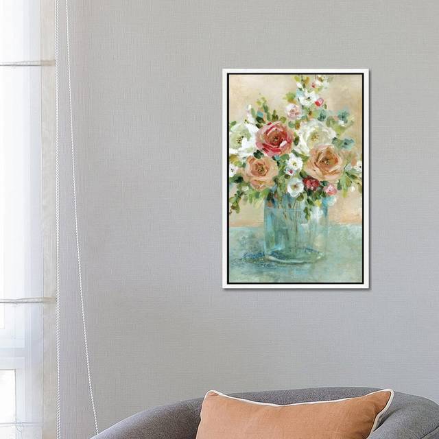 Sun Drenched Arrangements by Carol Robinson - Graphic Art Print on Canvas - White Framed Canvas (66.04 cm H x 45.72 cm W)