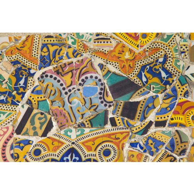 Tile Mosaic Wall - Wrapped Canvas Photograph (30cm H x 46cm W)