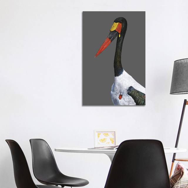 Saddle-Billed Stork by Mikhail Vedernikov - Wrapped Canvas Painting (101.6 cm H x 66.04 cm W x 3.175 cm D)