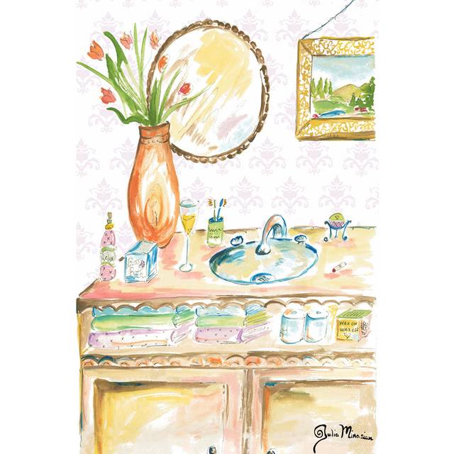 Girly Bath IV - Wrapped Canvas Art Prints (122cm H x 81cm W)