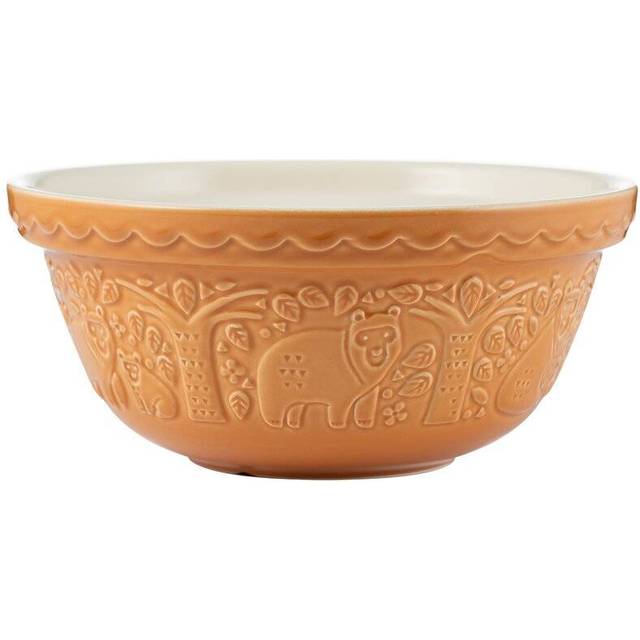 In The Forest Bear Mixing Bowl - Ochre Yellow (24cm W)