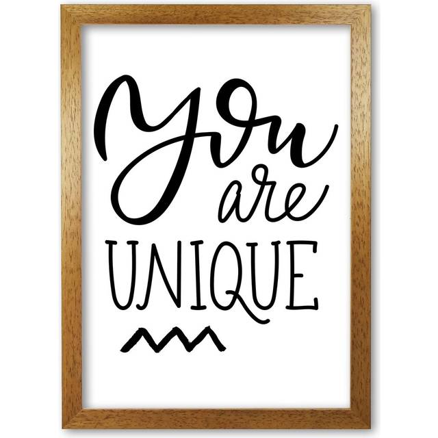 You Are Unique - Typography Print on Paper - No Frame (42 cm H x 30 cm W x 1 cm D)