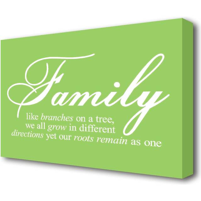 Family we All Grow In Different Directions - Wrapped Canvas Typography Print (66 cm H x 101.6 cm W)