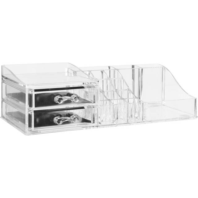 Chacon Makeup Organiser - Transparent (9cm H X 30.5cm W X 15.3cm D)