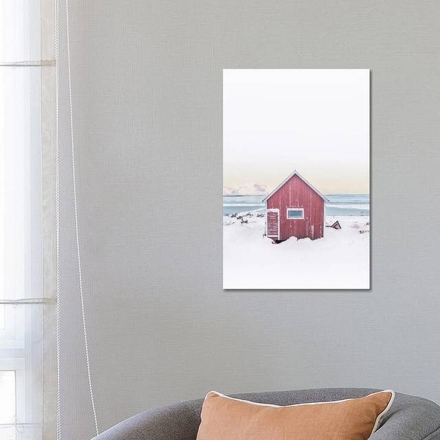 Pink Scandinavian Cabin by Karen Mandau - Wrapped Canvas Photograph (30.48 cm H x 45.72 cm W)