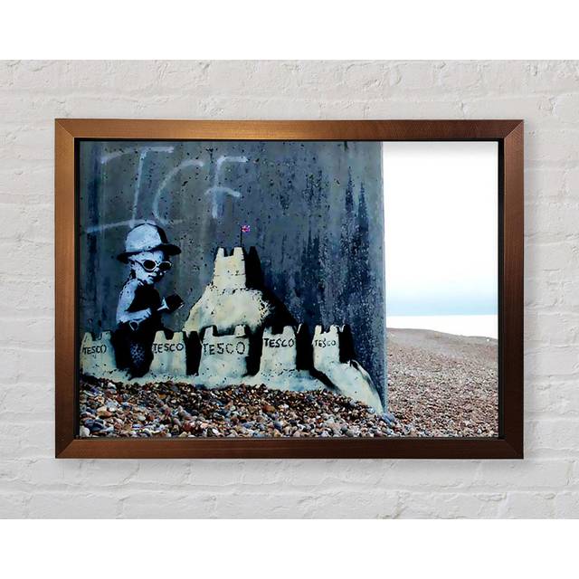 Tesco Sandcastle - Single Picture Frame Art Prints - Bronze (59.7cm H x 84.1cm W x 3.4cm D)