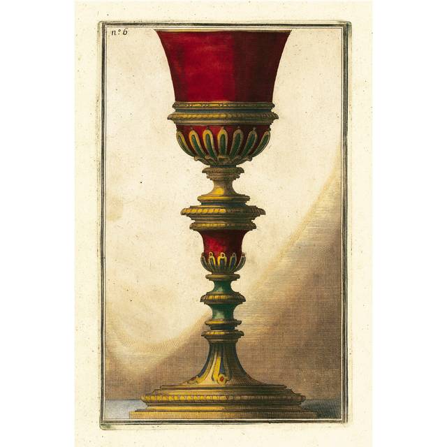 Red Goblet IV - Wrapped Canvas Art Prints (46cm H x 30cm W x 3.8cm D)