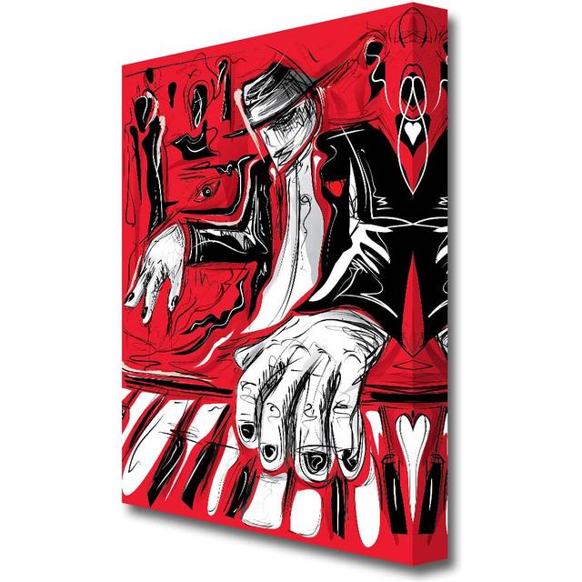 Piano Player - Wrapped Canvas Graphic Art Print (121.9 cm H x 81.3 cm W)