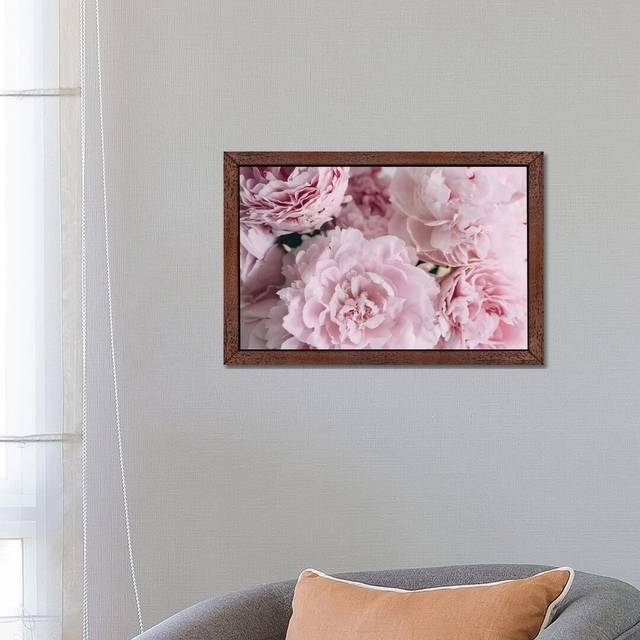 Peonies top by Chelsea Victoria - Photograph Print on Canvas - Brown Framed (66.04 cm H x 45.72 cm W)