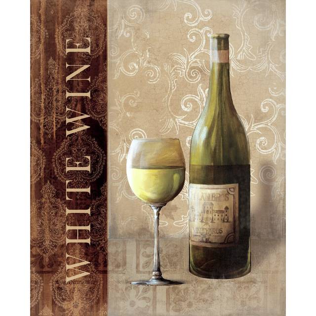 White Wine II - Painting Print - Wrapped Canvas (122cm H x 81cm W)