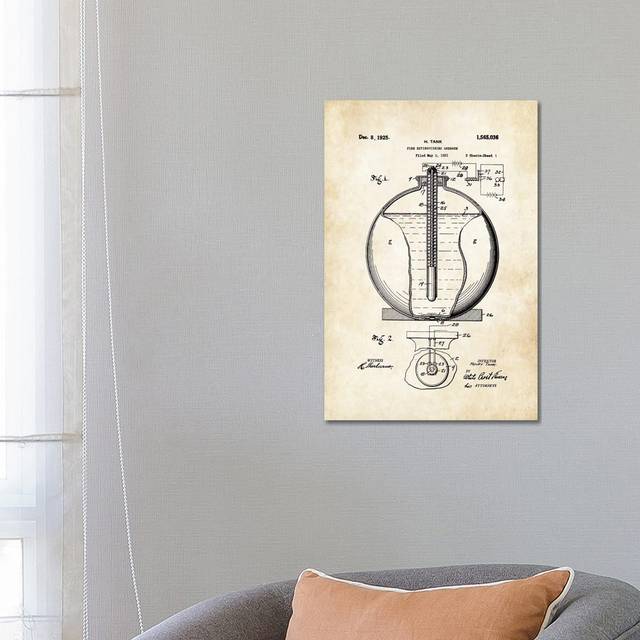 Fire Extinguisher Grenade - Wrapped Canvas Graphic Art (66.04cm H x 45.72cm W x 1.9cm D)