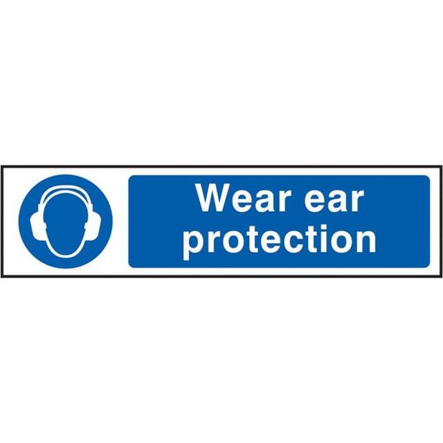 Scan Wear Ear Protection Sign 200mm 50mm Standard
