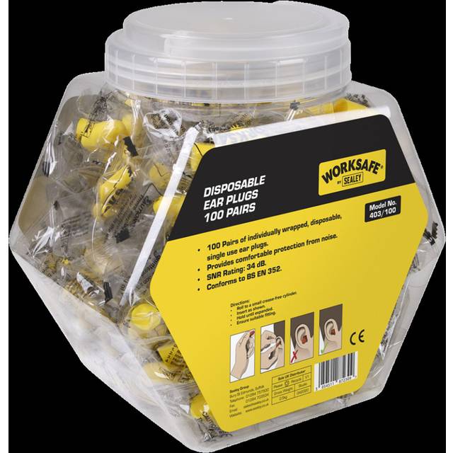 Worksafe 403/100 Ear Plugs Disposable - 100 Pairs