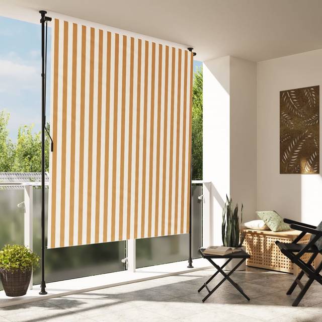 (orange, 150 x 270 cm) vidaXL Outdoor Roller Blind Garden Roller Shade Blackout UV Fabric and Steel