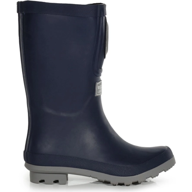 Regatta Kids Waterproof Fairweather Shine Brite Light Wellies Navy Storm Grey, Size: UK Infant 12 - Blue
