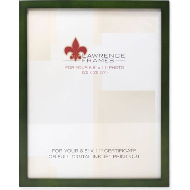 Lawrence Frames Collection Wood Certificate Picture Frame Gallery  Green  8.5x11