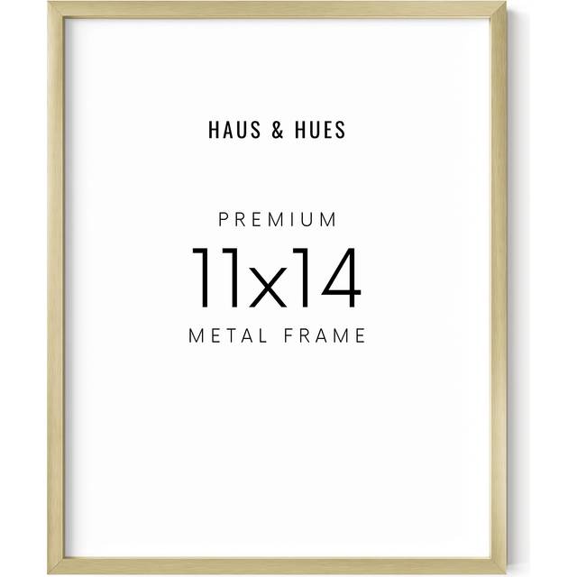 HAUS AND HUES 11x14 Gold Poster Frame  11x14 Picture Frame Gold  Gold Certificate Frame  Aluminum Diploma Frames 11x14  Gold Pi